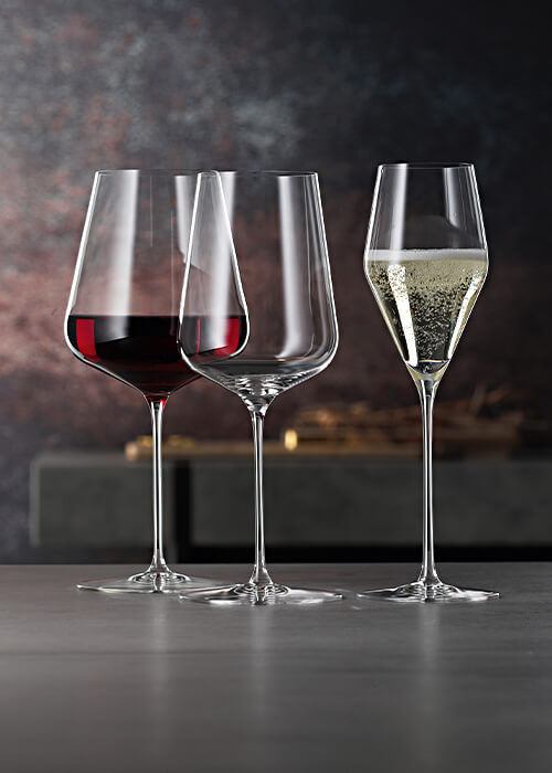 Spiegelau Definition Range of Wine glasses. Bordeaux glass, Universal Glass, Champagne Glass